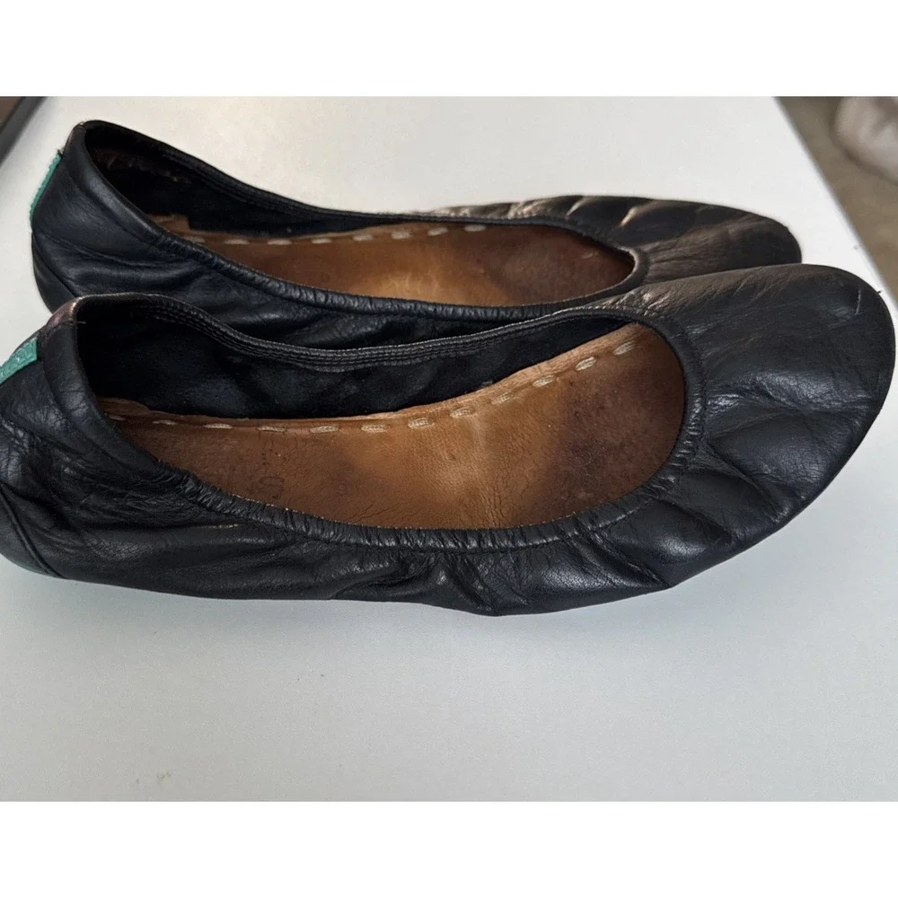 Tieks By Gavrieli Black Leather Ballet Flats Shoes Slip On Women's Size 9 US - Picture 4 of 12